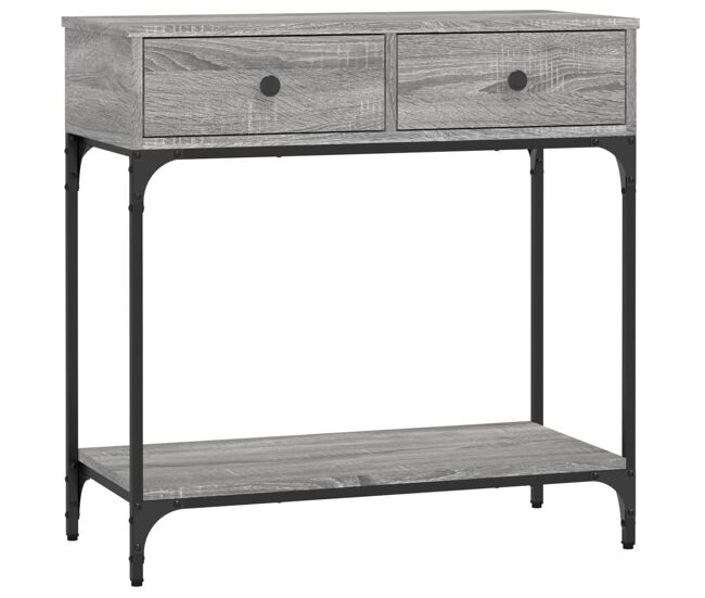 Mesa consola - mesa de entrada madera de ingeniería gris sonoma 75x34,5x75 cm