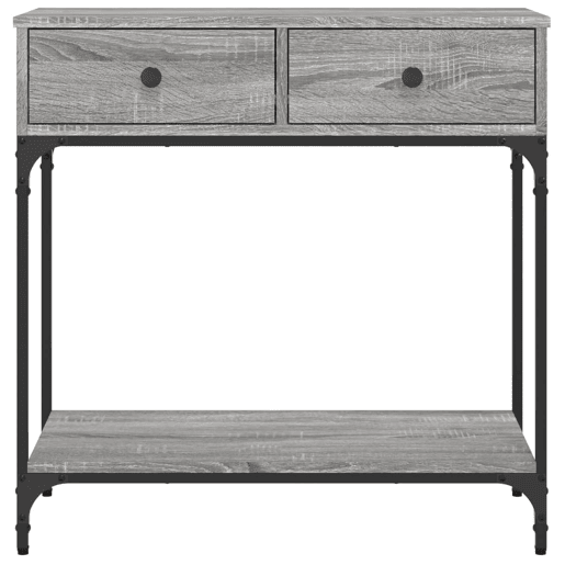 Mesa Consola - Mesa De Entrada 75x34,5x75 cm derivados de madeira cinzento sonoma