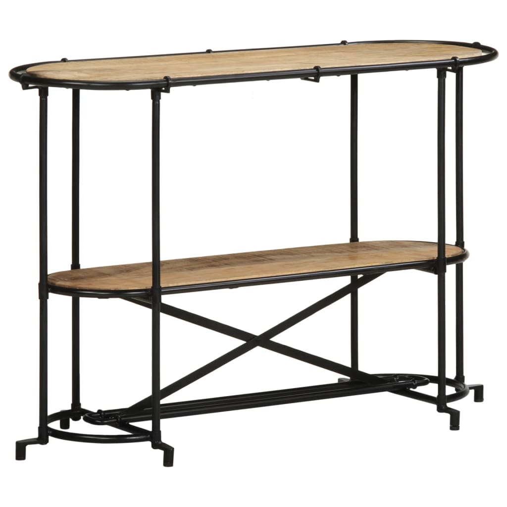 Mesa consola - mesa de entrada madera maciza de mango rugosa 110x42x76 cm