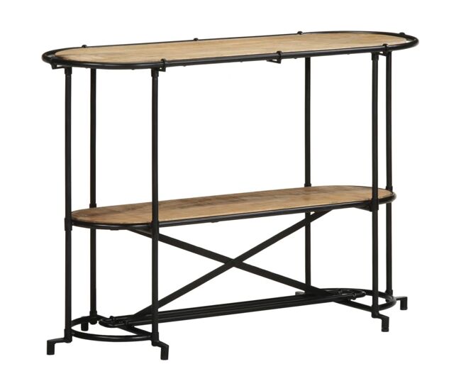 Mesa consola - mesa de entrada madera maciza de mango rugosa 110x42x76 cm