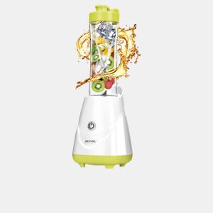 MPM MBL-20 Liquidificador Smoothie Good To Go, 2 Garrafas Portátiles, 0,6L, Libre BPA, 250, Branco Verde