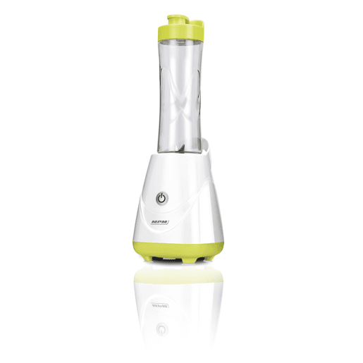 MPM MBL-20 Liquidificador Smoothie Good To Go, 2 Garrafas Portátiles, 0,6L, Libre BPA, 250, Branco Verde