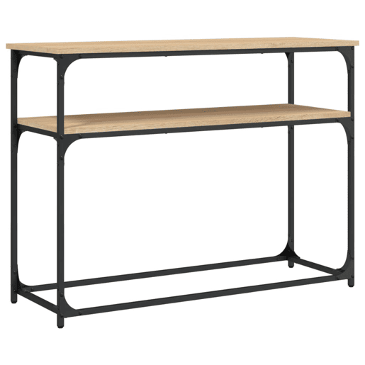 Mesa Consola - Mesa De Entrada 100x35,5x75cm derivados de madeira carvalho sonoma