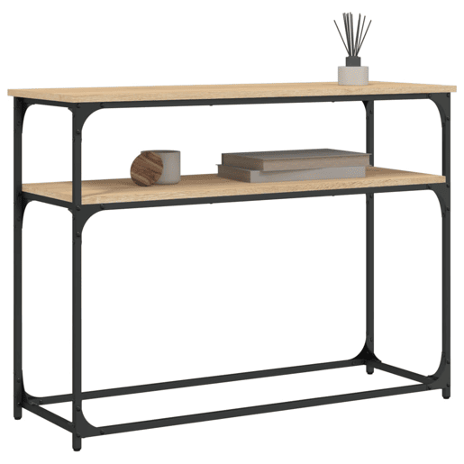 Mesa Consola - Mesa De Entrada 100x35,5x75cm derivados de madeira carvalho sonoma