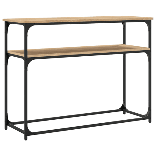 Mesa Consola - Mesa De Entrada 100x35,5x75cm derivados de madeira carvalho sonoma