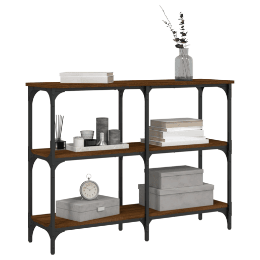 Mesa Consola - Mesa De Entrada 100x29x75 cm derivados madeira carvalho castanho