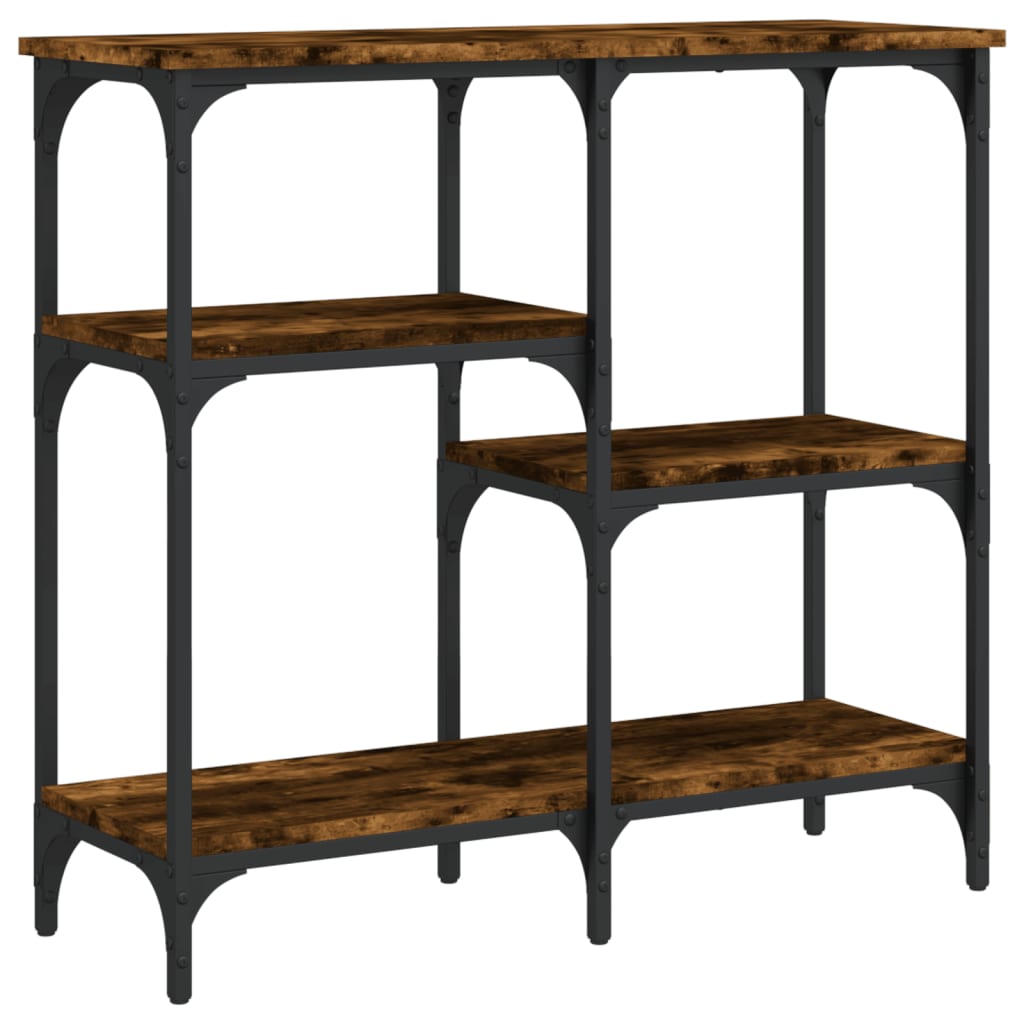 Mesa consola - mesa de entrada madera de ingeniería roble ahumado 80x29x75 cm