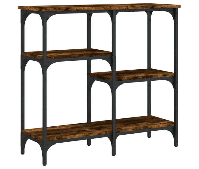 Mesa consola - mesa de entrada madera de ingeniería roble ahumado 80x29x75 cm