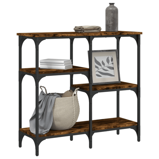 Mesa Consola - Mesa De Entrada 80x29x75 cm derivados de madeira carvalho fumado