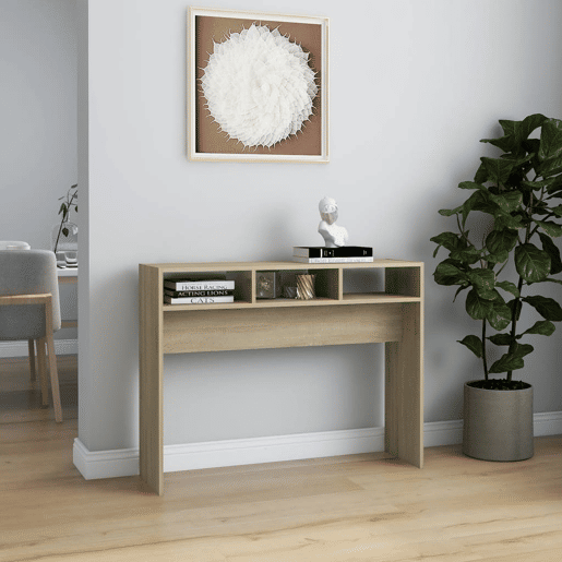 Mesa Consola - Mesa De Entrada 105x30x80 cm derivados de madeira carvalho sonoma