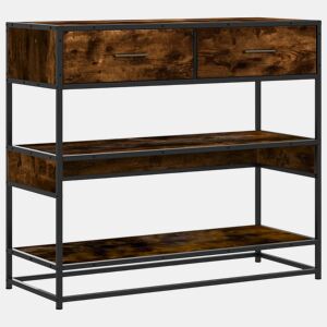 Mesa Consola - Mesa De Entrada 90x35x80 cm derivados de madeira carvalho fumado