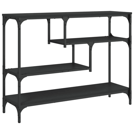 Mesa Consola - Mesa De Entrada 100x30x75 cm derivados de madeira preto