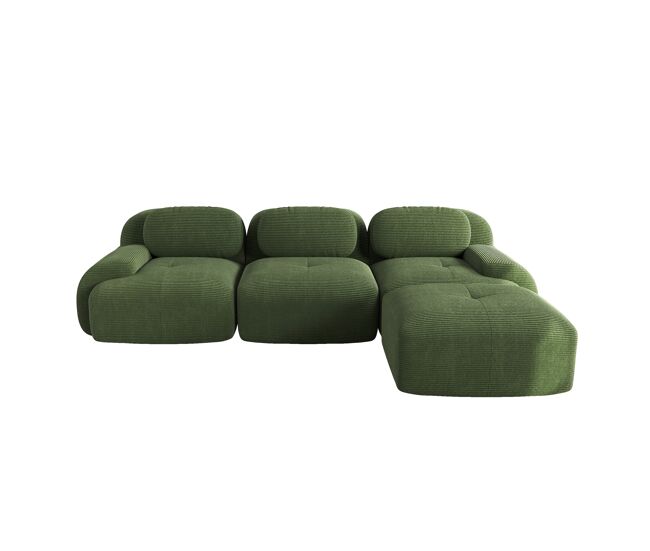 Sofá modular - sin montaje - ergonómico y haustierfreundlich - corduroy - verde
