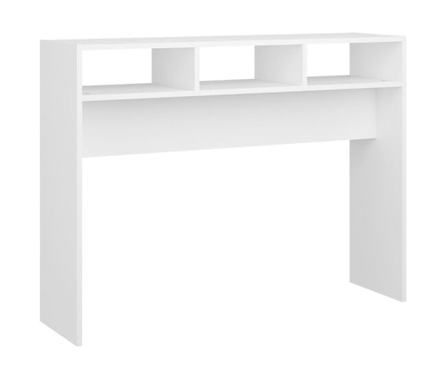 Mesa consola - mesa de entrada madera de ingeniería blanco 105x30x80 cm
