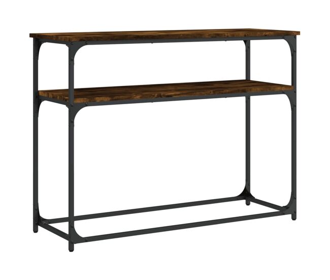 Mesa consola - mesa de entrada madera de ingeniería roble ahumado 100x35,5x75 cm