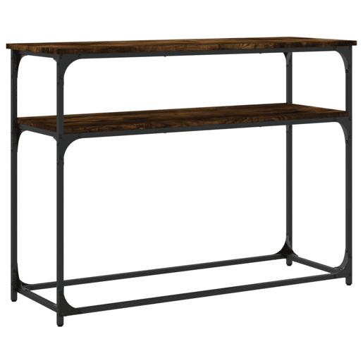 Mesa Consola - Mesa De Entrada 100x35,5x75cm derivados de madeira carvalho fumado