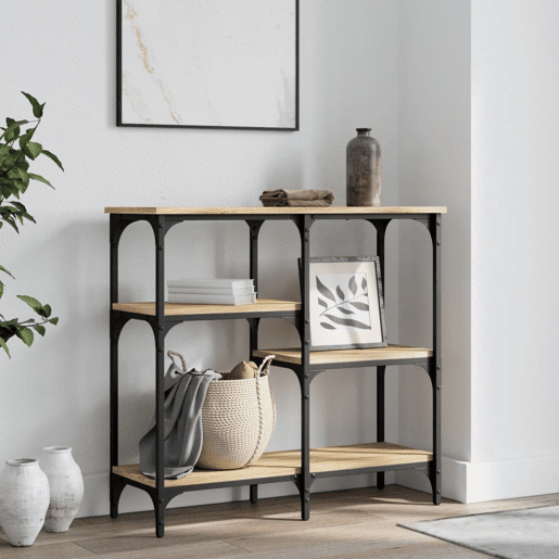 Mesa Consola - Mesa De Entrada 80x29x75 cm derivados de madeira carvalho sonoma