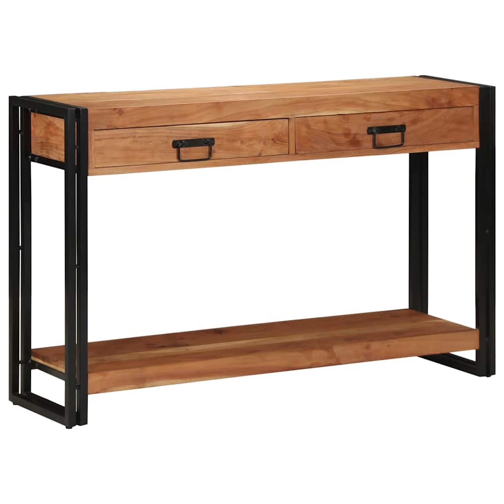 Mesa consola - mesa de entrada marrón 120 x 33 x 75 cm madera maciza de acacia