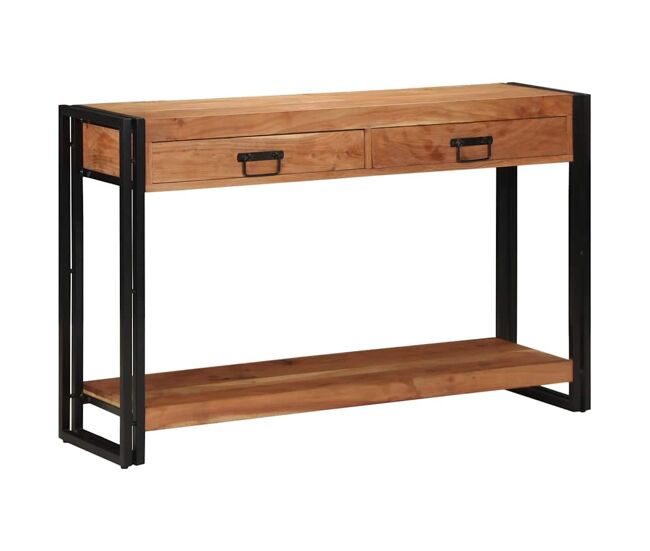 Mesa consola - mesa de entrada marrón 120 x 33 x 75 cm madera maciza de acacia