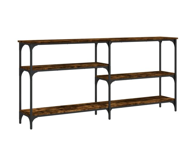 Mesa consola - mesa de entrada madera de ingeniería roble ahumado 160x29x75 cm