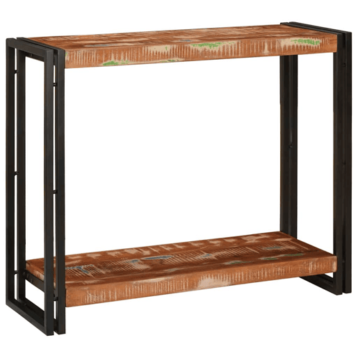 Mesa Consola - Mesa De Entrada Multicolor 90 x 33 x 75 cm Madeira recuperada maciça
