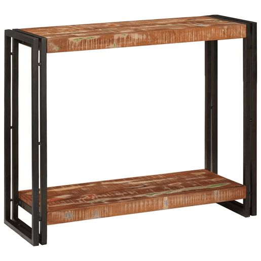 Mesa Consola - Mesa De Entrada Multicolor 90 x 33 x 75 cm Madeira recuperada maciça