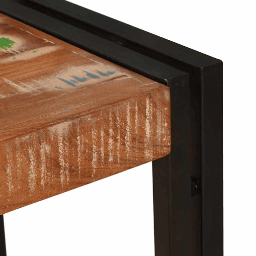 Mesa Consola - Mesa De Entrada Multicolor 90 x 33 x 75 cm Madeira recuperada maciça
