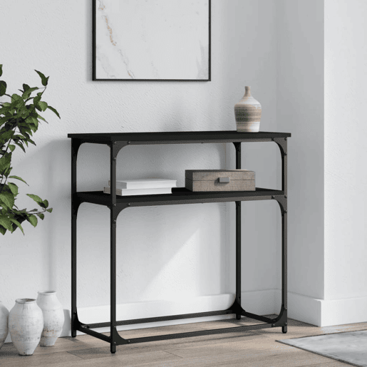 Mesa Consola - Mesa De Entrada 75x35,5x75 cm derivados de madeira preto