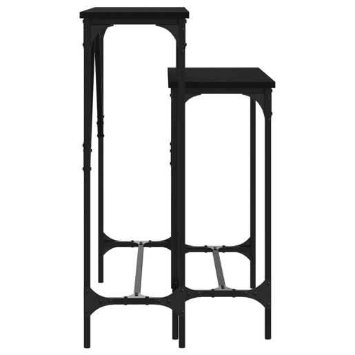2pcs Mesas Consola - Mesas De Entrada derivados de madeira preto