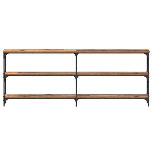 Mesa Consola - Mesa De Entrada com prateleira Madeira Antiga 200 x 29 x 75 cm