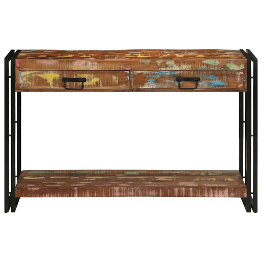 Mesa Consola - Mesa De Entrada Multicolor 120 x 33 x 75 cm Madeira recuperada maciça