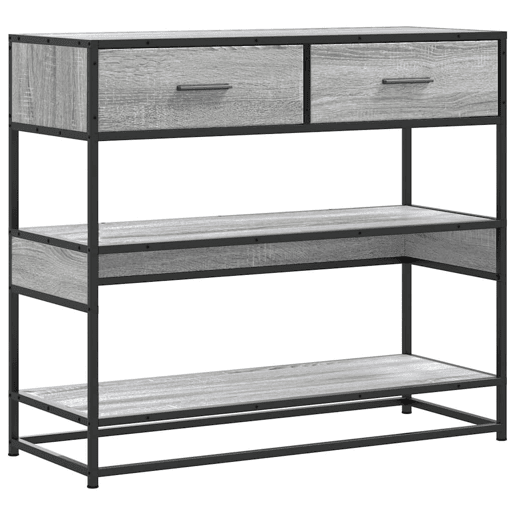 Mesa Consola - Mesa De Entrada 90x35x80 cm derivados de madeira cinzento sonoma