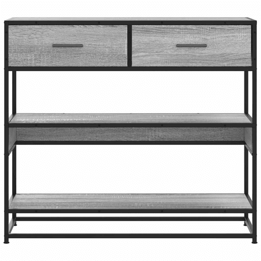 Mesa Consola - Mesa De Entrada 90x35x80 cm derivados de madeira cinzento sonoma