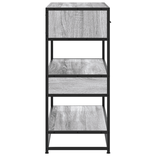 Mesa Consola - Mesa De Entrada 90x35x80 cm derivados de madeira cinzento sonoma