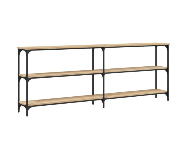 Mesa consola - mesa de entrada madera de ingeniería roble sonoma 200x29x75 cm