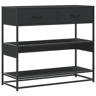 Mesa Consola - Mesa De Entrada 90x35x80 cm derivados de madeira preto