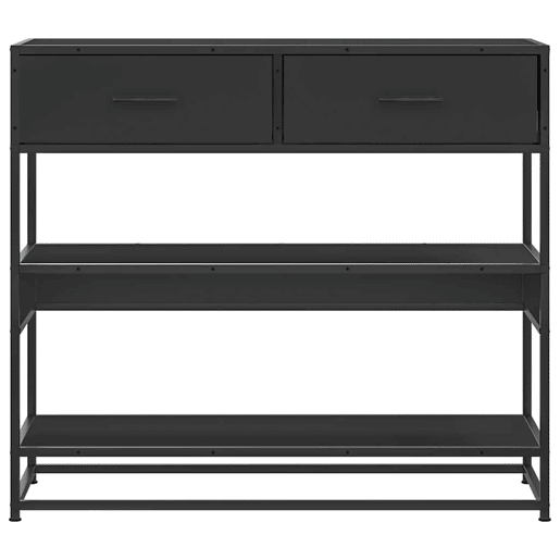 Mesa Consola - Mesa De Entrada 90x35x80 cm derivados de madeira preto