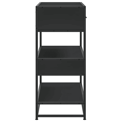 Mesa Consola - Mesa De Entrada 90x35x80 cm derivados de madeira preto