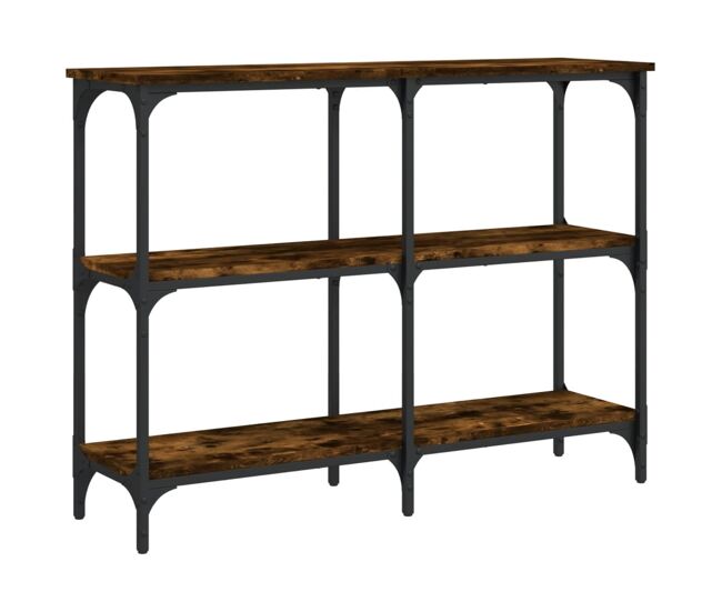 Mesa consola - mesa de entrada madera de ingeniería roble ahumado 100x29x75 cm