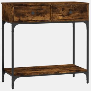 Mesa Consola - Mesa De Entrada 75x34,5x75 cm derivados de madeira carvalho fumado