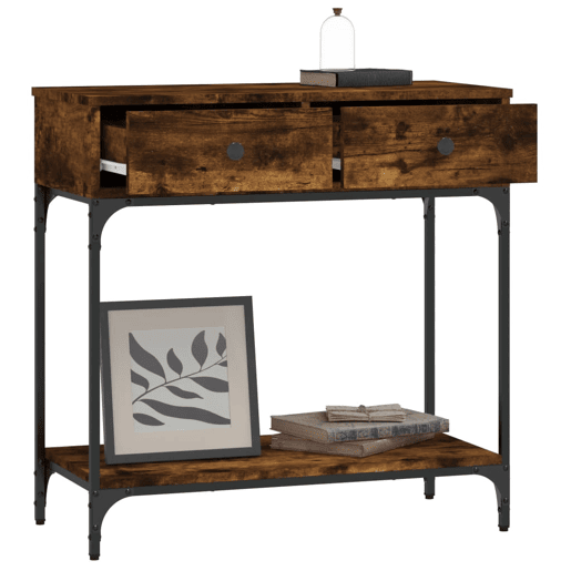 Mesa Consola - Mesa De Entrada 75x34,5x75 cm derivados de madeira carvalho fumado