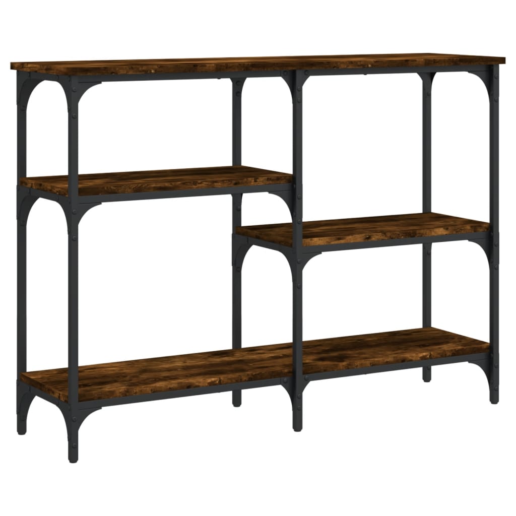 Mesa consola - mesa de entrada madera de ingeniería roble ahumado 102x29x75 cm