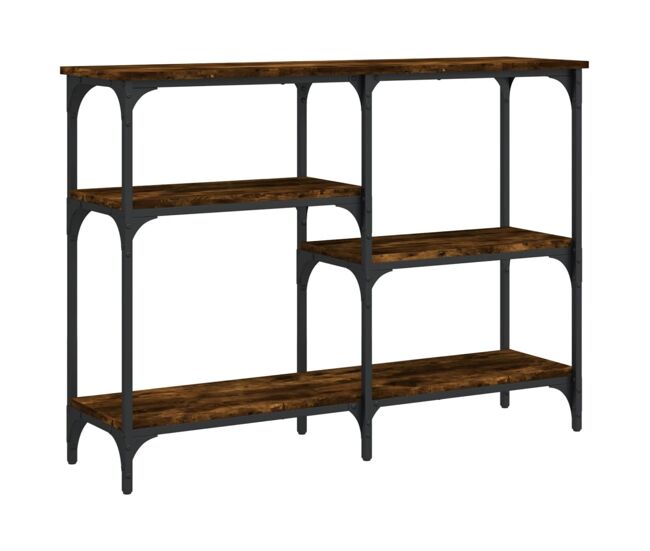 Mesa consola - mesa de entrada madera de ingeniería roble ahumado 102x29x75 cm