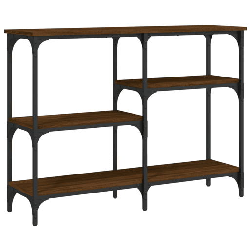 Mesa Consola - Mesa De Entrada 102x29x75 cm derivados madeira carvalho castanho