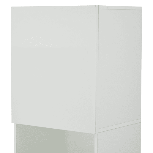 Vitrine alta 45x35x160 cm - com LED, 1 prateleira de vidro - branca