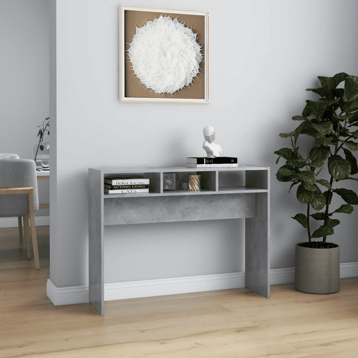 Mesa Consola - Mesa De Entrada 105x30x80 cm derivados de madeira cinzento cimento