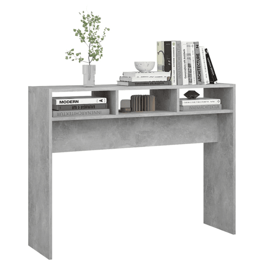 Mesa Consola - Mesa De Entrada 105x30x80 cm derivados de madeira cinzento cimento