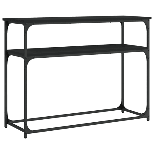 Mesa Consola - Mesa De Entrada 100x35,5x75 cm derivados de madeira preto