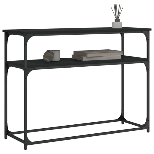 Mesa Consola - Mesa De Entrada 100x35,5x75 cm derivados de madeira preto
