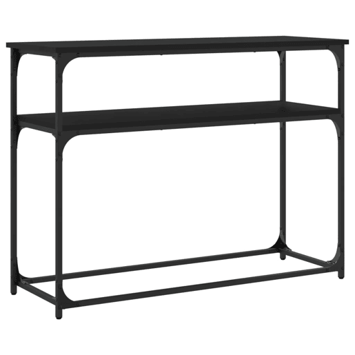 Mesa Consola - Mesa De Entrada 100x35,5x75 cm derivados de madeira preto